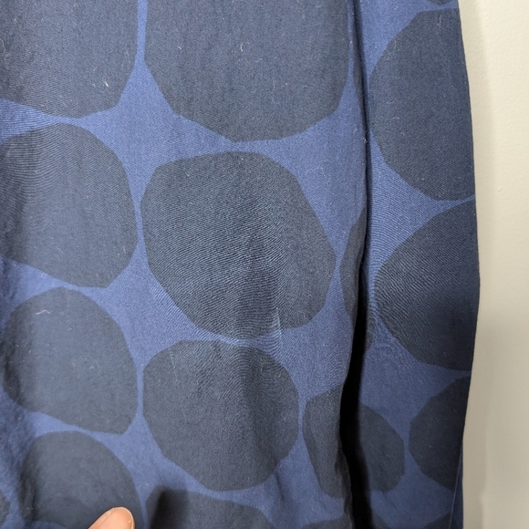 Marimekko x Uniqlo Blue Polka Dot Button-Up Dress sz M - Picture 6 of 7